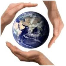 hands around earth